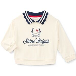 Wonder Nation Girls Hello Kitty Graphic Collared Sweatshirt - Size XS 4/5